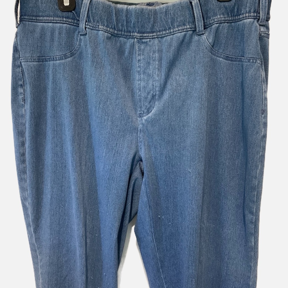 Land’s End comfort denim pants for women. Size 1X, pre-owned. Elastic waist - Picture 2 of 12